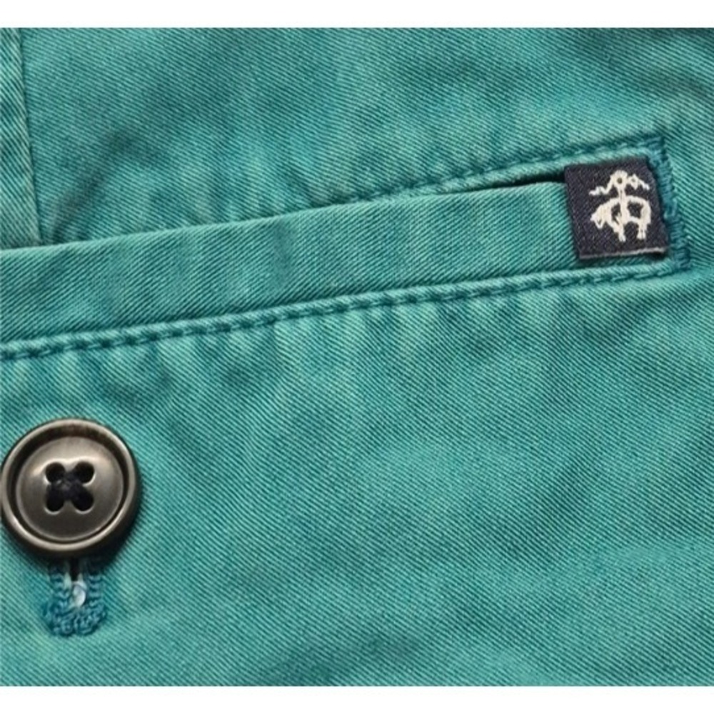 Brooks Brothers 346 men's green chino shorts‎ sz. 36 flat front 100% Cotton - Picture 11 of 13